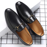 Men's Casual Shoes Genuine Leather Slip-on Outdoor Loafers Moccasins Light Driving Flats Mart Lion   