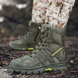 Military Boots Men's Tactical Shoes Special Force Leather Army Outdoor Hiking Mart Lion   