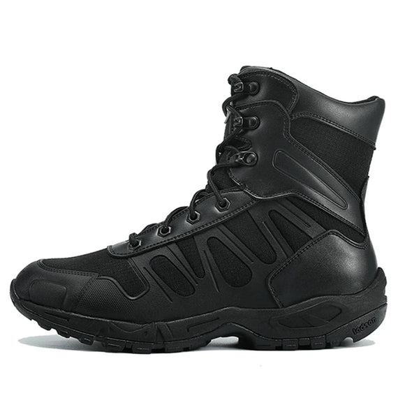 Ultralight Combat Breathable Tactical Boots Men's Outdoor Sports Hunting Hiking Shoes Field Training Military MartLion Black 38 