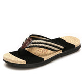 Summer Men's Flip Flops Skid-proof Shoes Soft Women Slippers Couple Slippers Sandals Mart Lion Black 36 