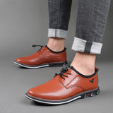 Men's Casual Leather Shoes Light Driving Flats Outdoor Sports Mart Lion   
