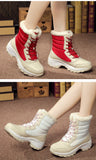 Women Boots Waterproof Snow Boots Warm Plush Winter Shoes Mid-calf Non-slip Winter Female MartLion   