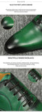Dress Shoes for Men's Luxury Lace-up Spring Autumn Designer Wedding Oxfords Black Green Pointed Toe MartLion   