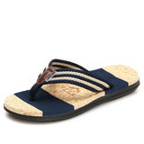 Summer Men's Flip Flops Skid-proof Shoes Soft Women Slippers Couple Slippers Sandals Mart Lion Blue 36 