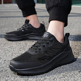 Summer Men's Shoes Mesh Casual Plain Thick Bottom Breathable Anti-slip Wear-resistant Jogging MartLion   