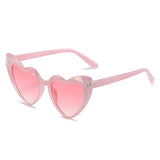 Lovely Pink Color Heart Square Sunglasses Jelly Color Protection Shades Summer Party Women Eyewear MartLion Pink 16  