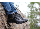 Black Brown Leather Outdoor Hiking Shoes Men's Waterproof Trekking Warm Boots for Winter Forest Hunting Camping MartLion   