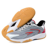 Men's luminous tennis shoes badminton outdoor sports tennis anti-slip and wear-resistant Mart Lion Gray 38 