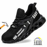 light work shoes with steel toe safety woman work boots puncture proof safety work sneakers men's MartLion   