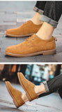 Suede Leather Shoes Men's Soft Leisure Dress Shoes Work Footwear Mart Lion   