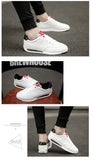  Men's Shoes Sneakers White Board White Zapatillas Hombre Soft White Pointed Flat MartLion - Mart Lion