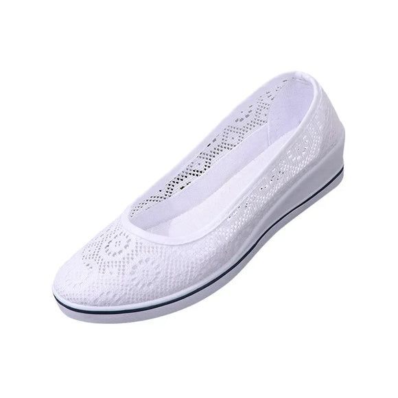 Canvas nurse shoes Solid Women Platform Casual Flat Bottom MartLion   