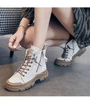 Winter Shoes Leather Sneakers Boots for Women Thick Sole Women Ankle Boots Ladies Boots MartLion   