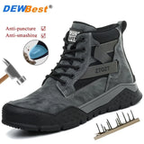 Safety protective shoes anti-smash anti-stabbing safety shoes thick-soled breathable non-slip non-tired feet work shoes MartLion