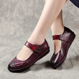 Genuine Leather Soft Bottom Women Flats Mother Shoes Comfort Oxford Loafers Moccasins MartLion   