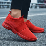 Men's Casual Shoes Lightweight Sneakers Running Breathable Slip on Wear-resistant Loafers Hombre MartLion   