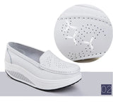 Women's shoes summer shake out Single The nurse's white and platform Breathable hollow MartLion   