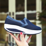 Women Breathable Mesh Shoes Platform Wedges Sneakers Female Outdoor Running Vulcanized MartLion   