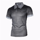 Men Polo Men Shirt Short Sleeve Polo Shirt Print Polo  Summer Streetwear Casual Fashion Men tops MartLion Dark gray gray S(160-165) 