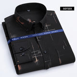 Men's Non-iron Shirts Casual Bronzing Long Sleeved Regular Fit Spring and Autumn Print Top Clothing Mart Lion GDT223 38 