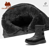 Golden Camel Women Snow Boots Winter Thick Plush Waterproof Non-slip Thigh High Warm Fur Platform MartLion   