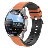 ECG+PPG Bluetooth Call Smart Watch Men's Health Heart Rate Blood Pressure Fitness Sports Watches Sports Waterproof Smartwatch MartLion Brown leather belt  