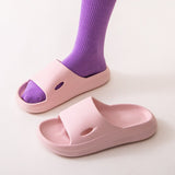 Men's Platform Slippers Shoes Unisex Summer Beach Eva Soft Sole Slide Sandals Leisure Women Indoor Bathroom Anti-slip Slides Mart Lion Pink 3637 