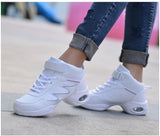 PU Jazz Dance Shoes for Women Soft Sole Heightening Modern Air Cushion Adult Dance Sneakers Latin MartLion   