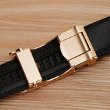 Golden Automatic Buckle Belt Men's and Women Universal Casual Red Blue Green Black White Female Waistband MartLion   