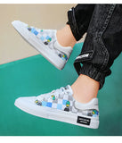 Deign Cartoon Sneakers Men's Breathable Leather Board Shoes Casual Flat Low Baskets Hommes MartLion   