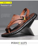 Men's Sandals Summer Soft soled Anti slip Beach Shoes flip-flops Casual Outwear MartLion   