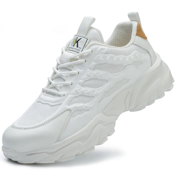 White Safety Shoes Men Steel Toe Boots Work Sneakers Anti-smash Anti-puncture Indestructible Shoes Sport Men Protective Shoes MartLion
