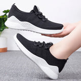 Women Mesh Breathable Casual Sneakers Lace-up Vulcanized Shoes Ladies Platform Sneakers MartLion   