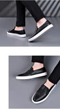 High End Men's Genuine Leather Casual Shoes Concise Cool Slip-on Loafers Flat Skate Mart Lion   