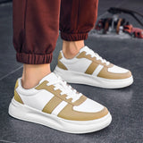 Leather Casual Shoes Trendy Men's Shoes Non-slip Walking Lightweight Ankle Shoes MartLion   