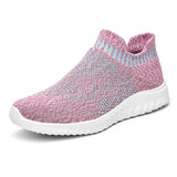 Casual Women Sock Shoes Breathable Running Sneakers Classic Trendy Non-slip Lightweight Footwear MartLion Pink 35 