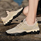 Golden Sapling Mountain Shoes Men's Breathable Air Mesh Casual Outdoor Trekking Footwear Retro Loafers Beach Moccasins MartLion   