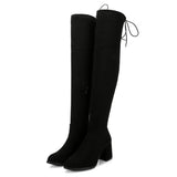 Spring Autumn Women Over the Knee Boots High Heel Woman Thigh High Boots Small MartLion black 3 CHINA