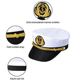  Yacht Captain Hat Navy Marine Hat Adjustable Sailor Captain Men's Boat Navy Hat for Adult Kid Women MartLion - Mart Lion