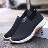 Korean Sports Shoes Men's Mesh Surface Breathable Soft Bottom Running Mart Lion A03 Black 39 