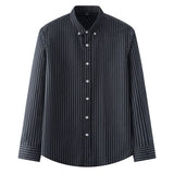 Men's Oxford Long Sleeve Plaid Striped Shirt 100% Cotton Soft  Spring Autumn Clothing Casual Dress Mart Lion 2219 38 S 