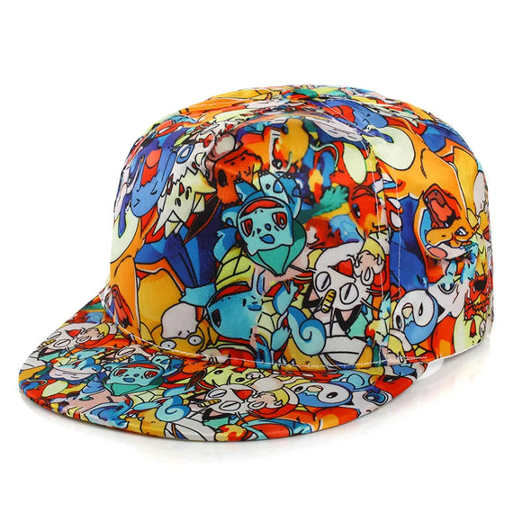 Pikachu baseball cap peaked cap cartoon anime character flat brim hip hop hat couple outdoor sports cap birthday gifts MartLion 6  