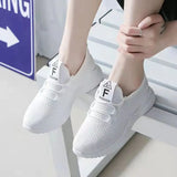 Women Mesh Breathable Casual Sneakers Lace-up Vulcanized Shoes Ladies Platform Sneakers MartLion   