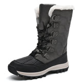 Winter Men's Warm Plush Fur Snow Boots Ankle Casual Motorcycle Waterproof Cowboy Mart Lion 30006grey 38 