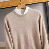 Sweater O-neck Pullovers Men's Loose Knitted Bottom Shirt Autumn Winter Korean Casual Men's Top MartLion   