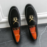 Embroidery Men's Loafers Gatherings Dress Shoes Formal Footwear Mart Lion   