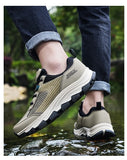 Outdoor Breathable Mesh Casual Sneakers Men's Slip Resistant Lightweight Shoes Trendy Footwear MartLion   