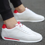 Men's Shoes Sneakers White Board White Zapatillas Hombre Soft White Pointed Flat MartLion Red 40 