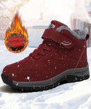 Winter Men's Boots Plush Leather Waterproof Sneakers Climbing Shoes Unisex Women Outdoor Non-slip Warm Hiking MartLion   