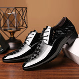  Oxfords Leather Men's Shoes Casual Dress Lace Up Breathable Formal Office Flats MartLion - Mart Lion